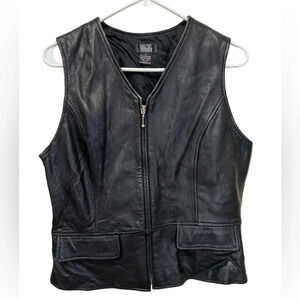 Morgan Taylor black leather vest
